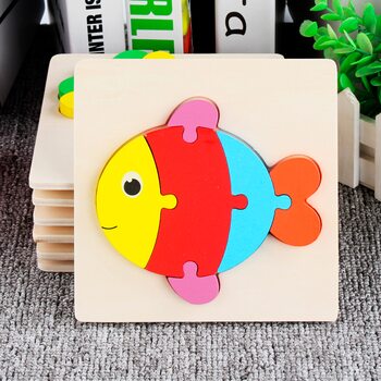 Об'ємний мініпазл «Рибка», 6 дет.