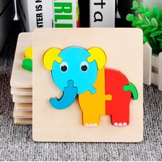 Объемный мини-пазл «Слоненок», 7 дет.