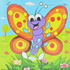 Пазл «Бабочка разноцветная», 9 дет.