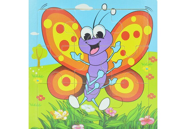 Пазл «Бабочка разноцветная», 9 дет.