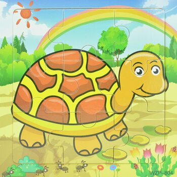 Пазл «Коричневая черепаха», 9 дет.
