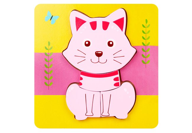 Вкладыш-пазл объемный «Кошечка», 4 дет.