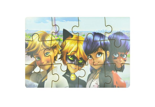 Пазл с подставкой «Леди Баг и Супер Кот», 12 эл.