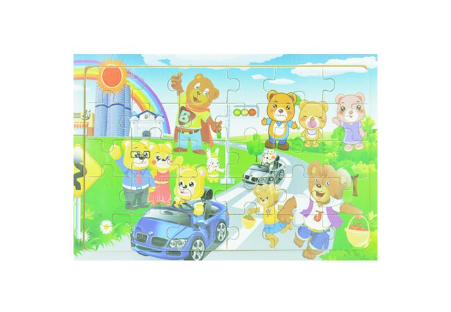 Пазл «Медвежьи гонки», 30 дет.