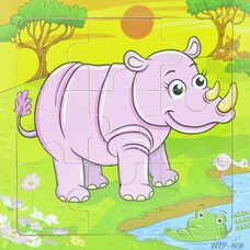 Пазл «Носорог», 9 дет.