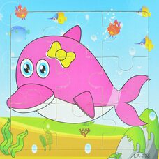 Пазл «Розовый дельфин», 9 дет.