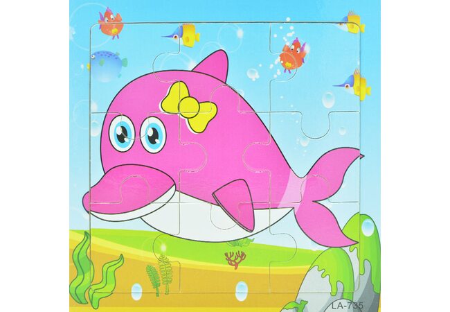 Пазл «Розовый дельфин», 9 дет.