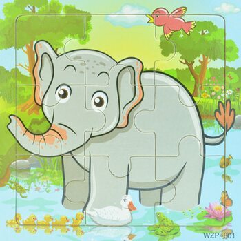 Пазл «Серый слон», 9 дет.