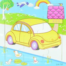 Пазл «Жёлтый автомобиль», 9 дет.