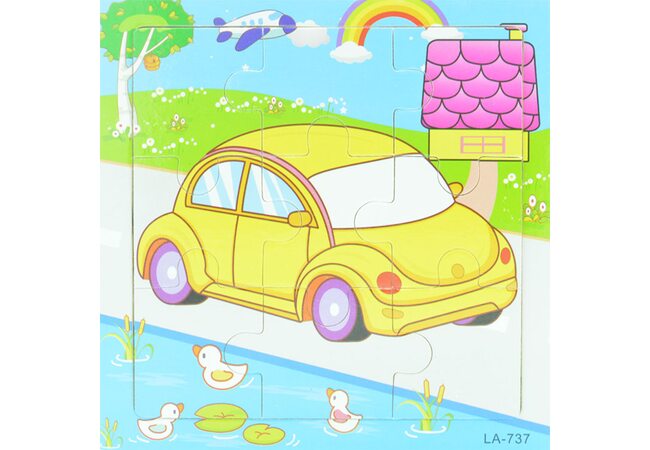 Пазл «Жёлтый автомобиль», 9 дет.