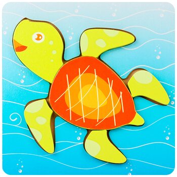 Вкладыш-пазл объемный «Черепашонок», 6 дет.