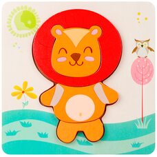 Вкладыш-пазл объемный «Лев», 4 дет.