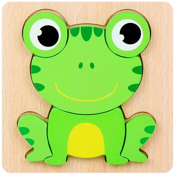 Вкладыш-пазл объемный «Лягушка», 6 дет.