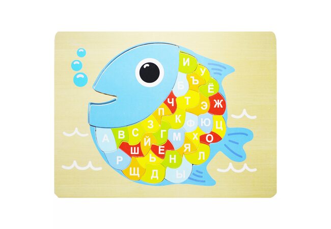 Пазл с алфавитом «Рыбка», 34 дет. (рус)
