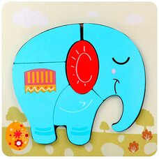 Вкладыш-пазл объемный «Слон», 5 дет.