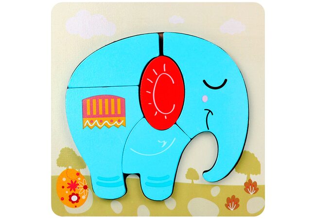 Вкладыш-пазл объемный «Слон», 5 дет.