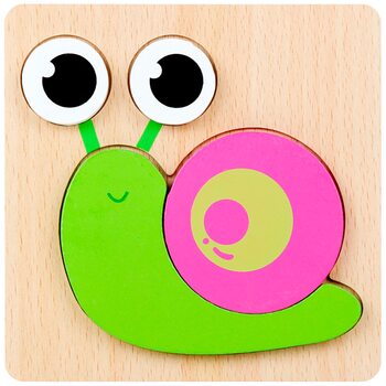 Вкладыш-пазл объемный «Улитка», 4 дет.