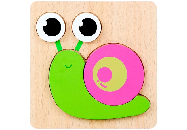 Вкладыш-пазл объемный «Улитка», 4 дет.