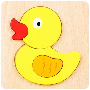 Вкладыш-пазл объемный «Уточка», 4 дет.