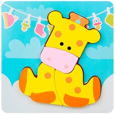 Вкладыш-пазл объемный «Жираф», 4 дет.
