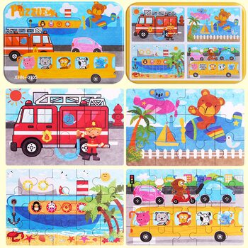 Набір пазлів «Транспорт №1», 4 шт. (9-20 дет.)