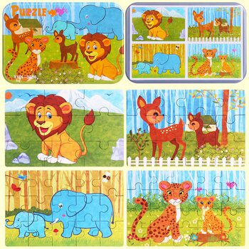 Набір пазлів «Екзотичні тварини №2», 4 шт. (9-20 дет.)