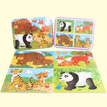 Набір пазлів «Екзотичні тварини №3», 4 шт. (9-20 дет.)