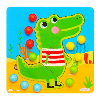 Пазлы с шариками «Крокодил»