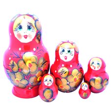 Сувенирная матрешка «Красная», (мини)