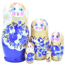 Сувенирная матрешка «Синяя» (малая)