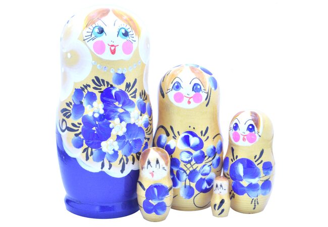 Сувенирная матрешка «Синяя» (малая)