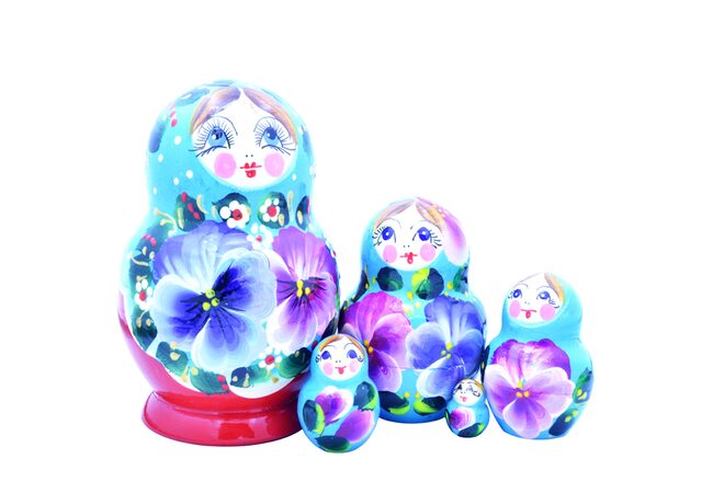 Сувенирная матрешка «Цветная» (мини)