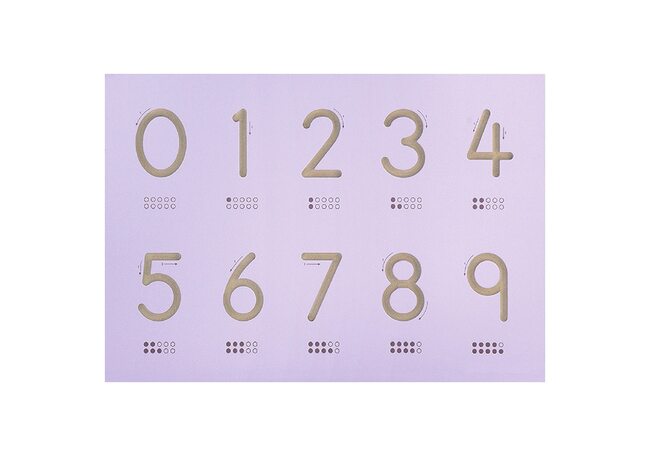 Трафарет для написания цифр от 0 до 9