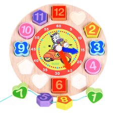 Вкладыши-часы-шнуровка «Зебра»