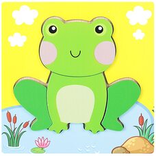 Вкладыши-пазлы объемные «Лягушонок», 4 дет.