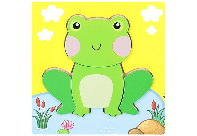 Вкладыши-пазлы объемные «Лягушонок», 4 дет.
