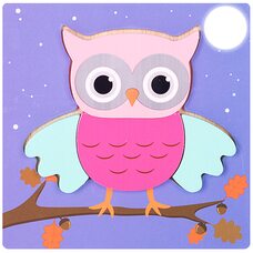Вкладыши-пазлы объемные «Совушка», 4 дет.