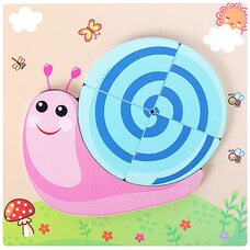 Вкладыши-пазлы объемные «Улиточка», 5 дет.