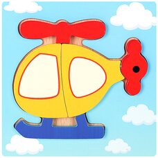 Вкладыши-пазлы объемные «Вертолет», 5 дет.