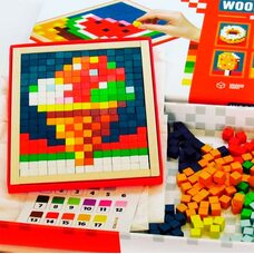 Мозаики с кубиков «Узоры», цветные