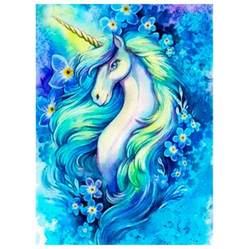 Алмазна мозаїка «Єдиноріг», на підрамнику, 40х30 см.