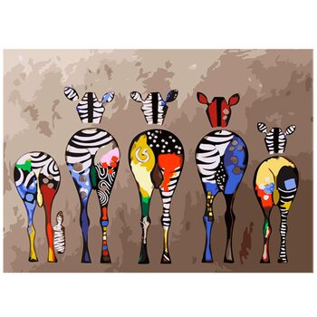 Алмазна мозаїка «Зебри» (без підрамника) 30х40 см.