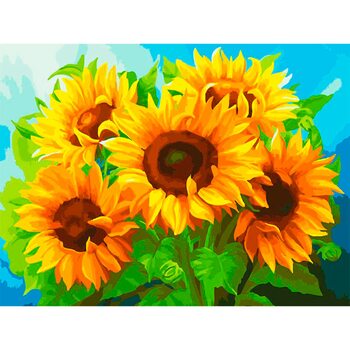 Алмазна мозаїка «Соняшники» (без підрамника) 40х50 см.