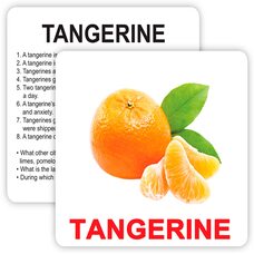 Большие английские карточки «Fruits», 30 (ламинированные). С инструкцией на укр. языке.