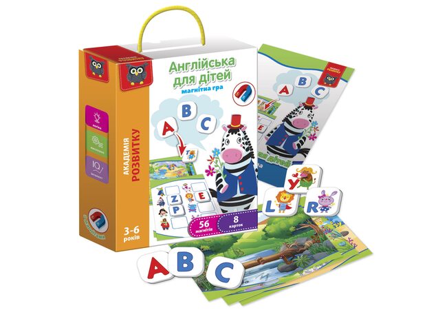 «Английский» (дидактический материал с магнитами), укр.