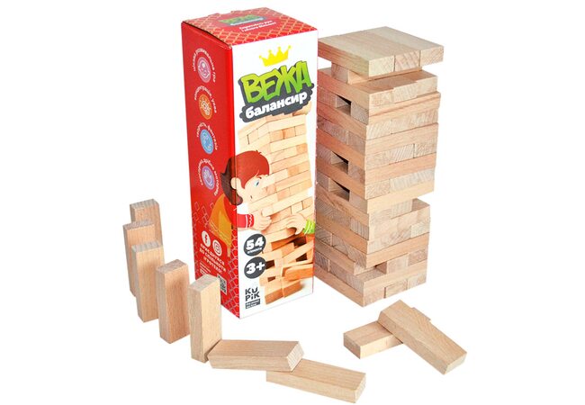 Гра «Вежа», 54дет. (дерев.)