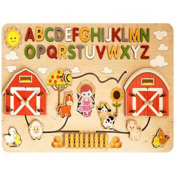 Бизиборд «Ферма» (англ. алфавит)