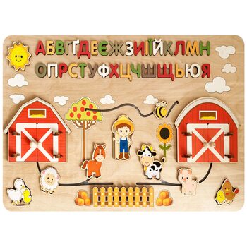 Бизиборд «Фермер» (укр. алфавит)