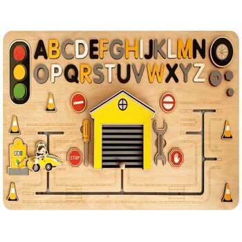 Бизиборд «Гараж» (англ. алфавит)