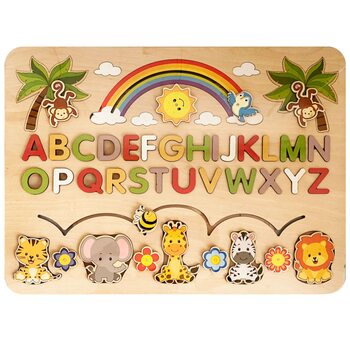 Бизиборд «Животные Африки» (англ. алфавит)